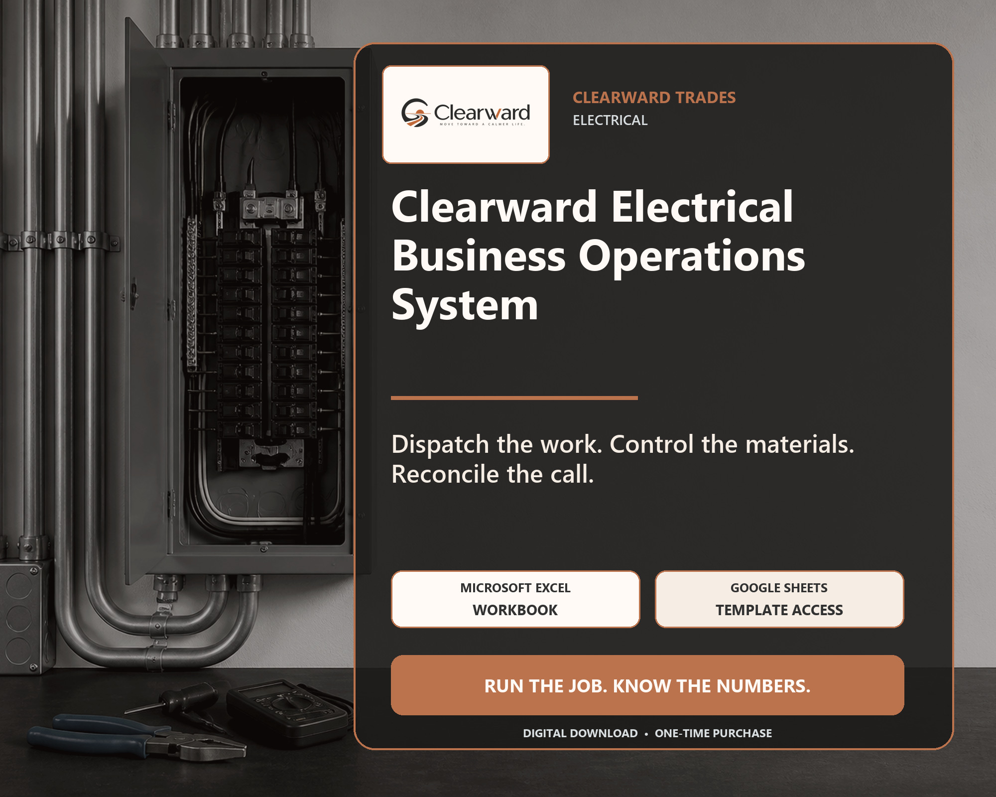 Clearward Electrical business operations spreadsheet system