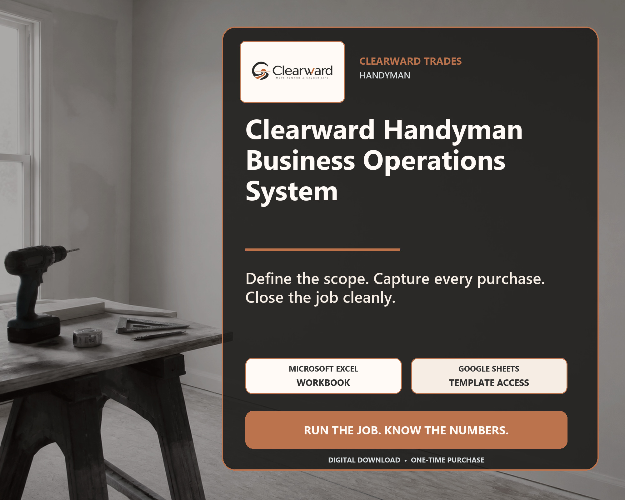 Clearward Handyman business operations spreadsheet system