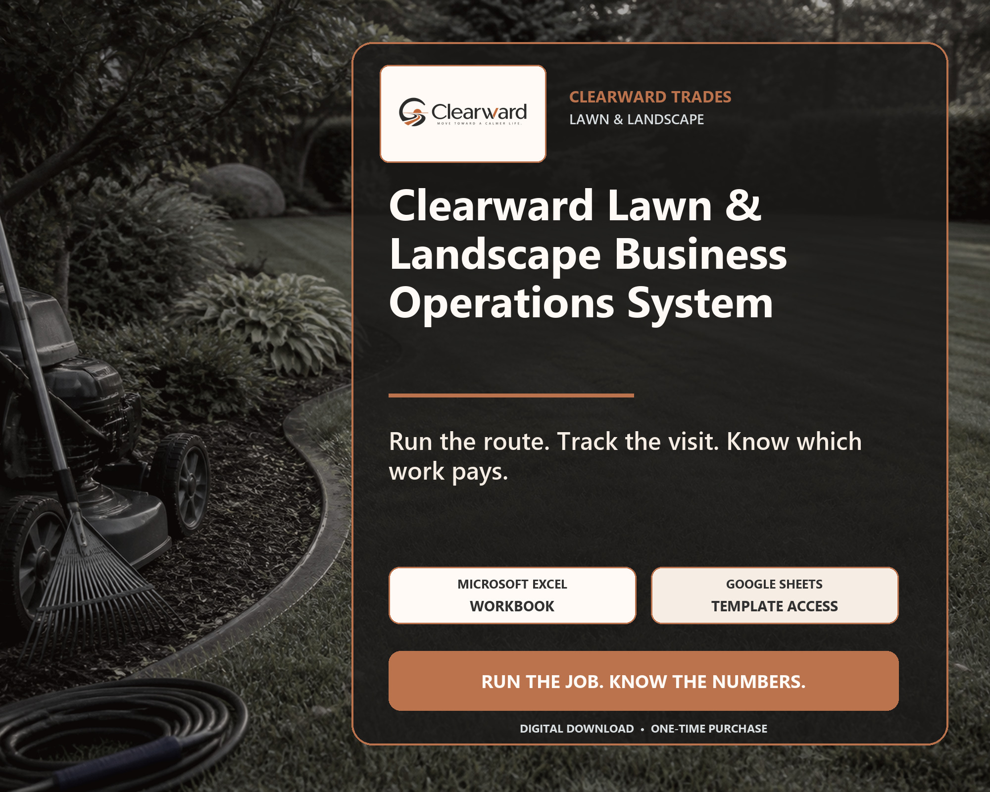 Clearward Lawn and Landscape business operations spreadsheet system