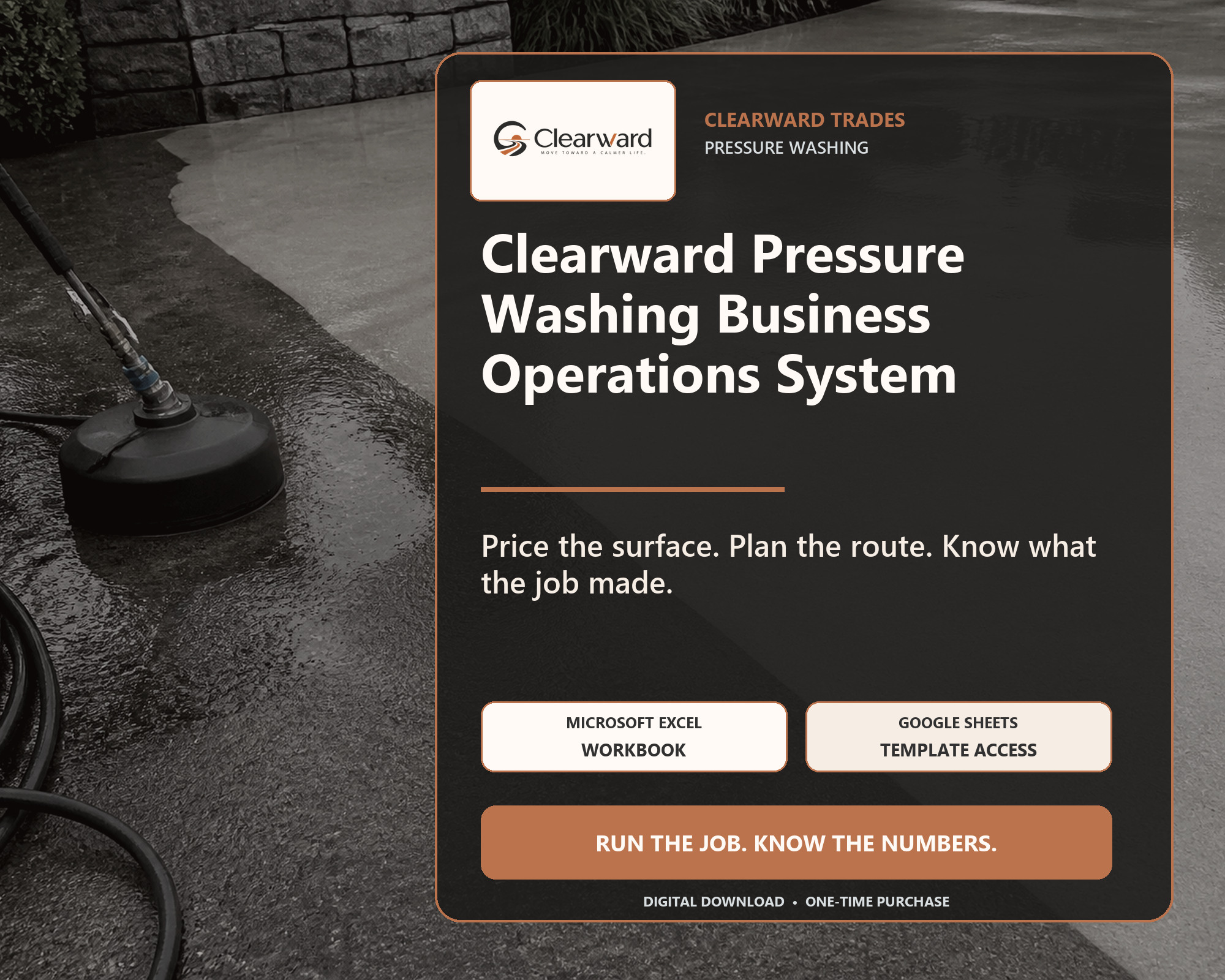 Clearward Pressure Washing business operations spreadsheet system
